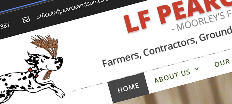 LF Pearce website case study