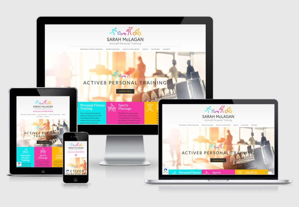 Active 8 personal training website case study responsive