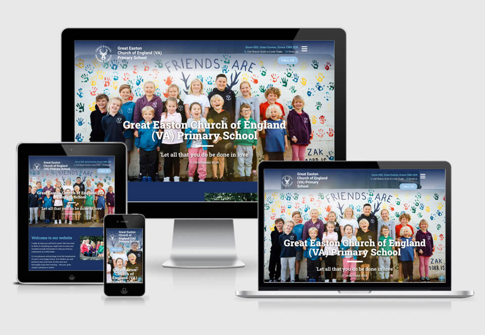 Great Easton Primary School website case study responsive