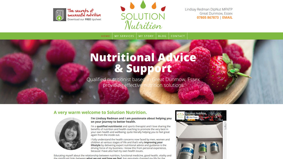 Solution Nutrition Screenshot