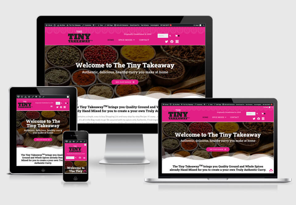 The Tiny Takeaway website case study responsive