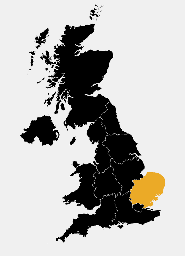 Web Design in Essex map